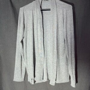 Gray Open Front Women's Sweater